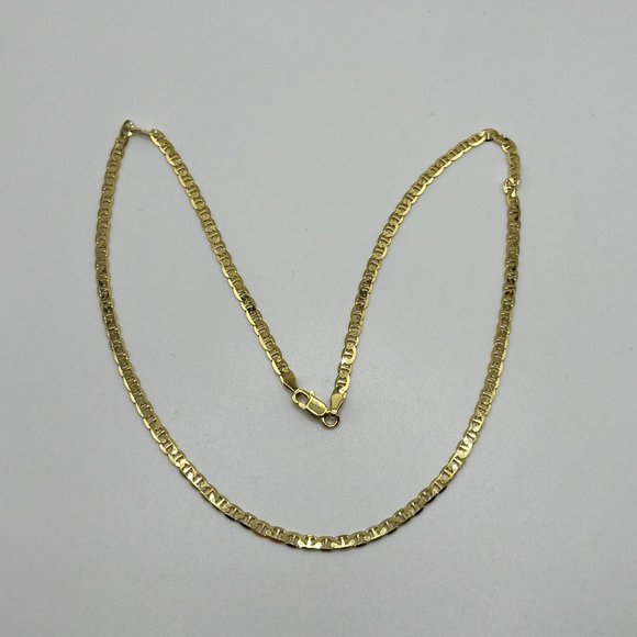Silver/Gold 22" Italian Gucci Mariner Chain - 925 Italy - Ladies/Mens/Unisex - Picture 10 of 11